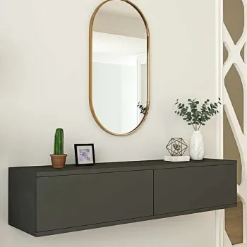 Dulap, Hanah Home, Didema, 120x25.5x30 cm, Antracit 44b5 imagine