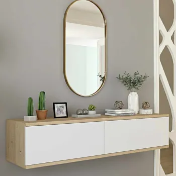 Dulap, Hanah Home, Didema, 120x25.5x30 cm, Stejar Safir / Alb ed43 imagine
