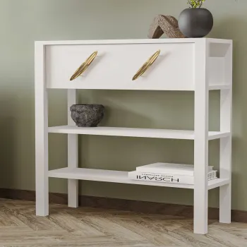 Dulap, Hanah Home, Henric, 90x85x30 cm, PAL, Alb afb9 imagine