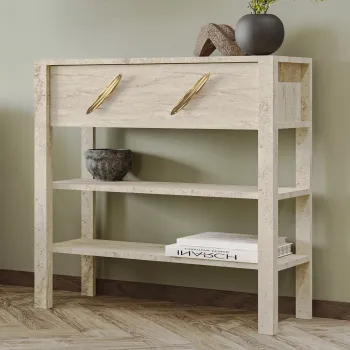 Dulap, Hanah Home, Henric, 90x85x30 cm, PAL, Travertin 870d imagine