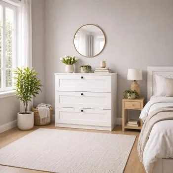 Dulap, Hanah Home, Lucas 1600-207, 80x7.5x42.5 cm, PAL, Alb c3ee imagine