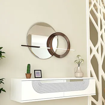 Dulap, Hanah Home, Meyra 120, 120x25.5x29.6 cm, Alb / Argintiu 75f1 imagine