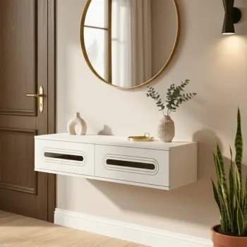 Dulap, Hanah Home, Rany 120, 120x25.5x29.6 cm, Alb / Argintiu 44d9 imagine