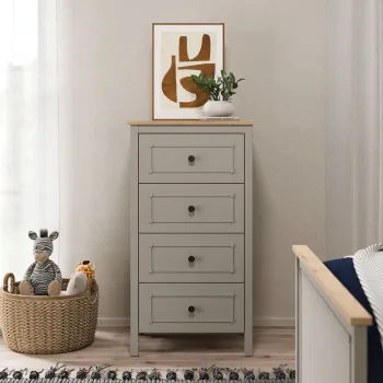 Dulap, Hanah Home, Sento, 60x110.3x48 cm, PAL MELAMINAT, Gri / Stejar ba77 imagine