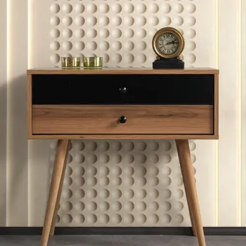 Dulap, Hanah Home, Vita 5206, 80x78x36 cm, PAL, Nuc / Negru ea9d imagine