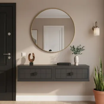 Dulap, Hanah Home, Yuka 120, 120x25.5x29.6 cm, Antracit d8cd imagine
