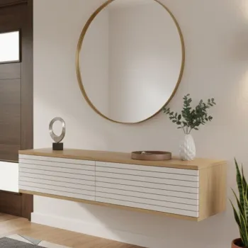 Dulap, Hanah Home, Zeynep 120, 120x25.5x29.6 cm, Stejar Safir / Alb 0c74 imagine