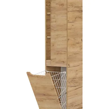 Dulap inalt cu usi, cu fixare pe perete, Aruba Craft, Comad, 35x35x170 cm, MDF/PAL laminat, stejar craft gold 76c6 imagine