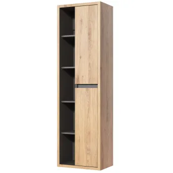 Dulap inalt cu usi, cu fixare pe perete, Devon, Comad, 50x33x170 cm, PAL laminat, stejar shetland ff0a imagine