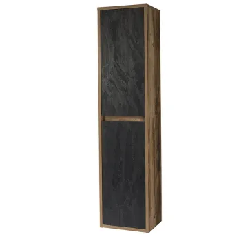 Dulap inalt cu usi, cu fixare pe perete, Hampton, Comad, 40x33x170 cm, MDF/PAL laminat, beton inchis/stejar huton 6d7e imagine