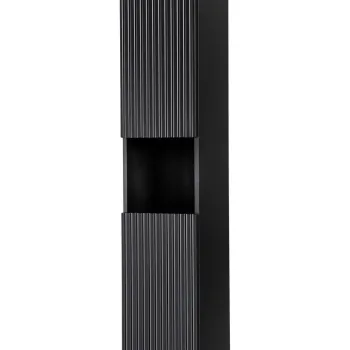 Dulap inalt cu usi, cu fixare pe perete, Nova Black, Comad, 30x25x140 cm, MDF/PAL laminat, negru mat 0b8b imagine