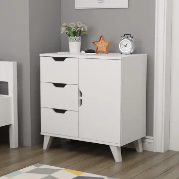 Dulap, Inarch, Valencia 3+1, 72x76x40 cm, PAL, Alb 8551 imagine