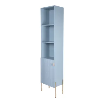 Dulap ingust pentru baie Navado, Homla, 40x28x160 cm, PAL/MDF, albastru 55df imagine