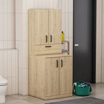 Dulap masina de spalat, Coraline, Palmira, 70x90x67 cm, Stejar 8f70 imagine