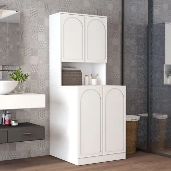 Dulap masina de spalat, Hanah Home, Lyon 73, PAL, Alb a5f6 imagine