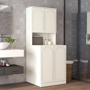 Dulap masina de spalat, Hanah Home, Lyon 73, PAL, Crem fcdb imagine