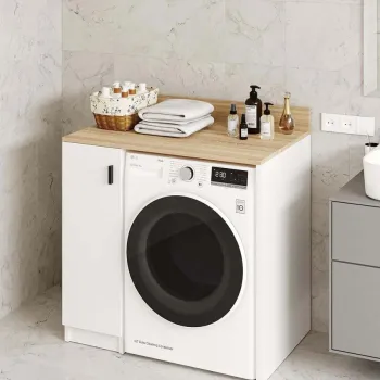 Dulap masina de spalat, Hanah Home, Tirza, 93x100x60 cm, Stejar Sonomo / Alb f5a6 imagine