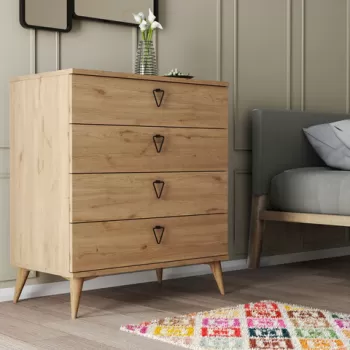 Dulap, Mezza, Versa-Ce 3612, 80x90.8x45 cm, Stejar 950a imagine
