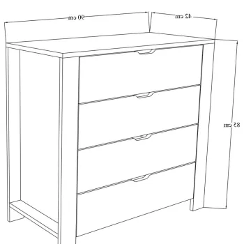 Dulap, Miwood, Duru 1600-31, 90x85x42 cm, PAL, Alb a920 imagine