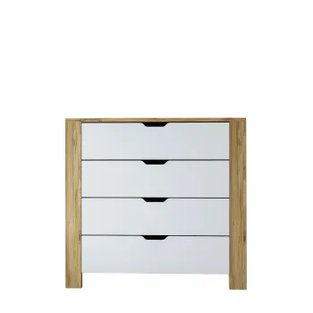 Dulap, Miwood, Nisan 1600-026, 90x85x42 cm, PAL, Nuc deschis / Alb 29e3 imagine