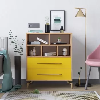 Dulap, Mod Design, ALBA, 70x85.6x40 cm, Aur / Stejar 62b6 imagine