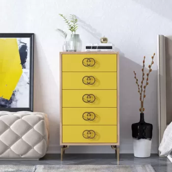 Dulap, Mod Design, N?CE, 50x103x40 cm, Stejar / Galben 152e imagine