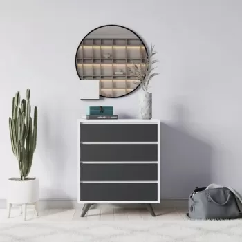 Dulap, Mod Design, Suvera, 70x86x40 cm, Alb / Antracit a939 imagine