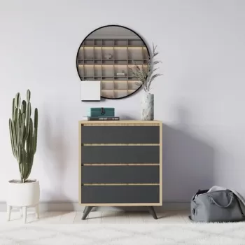 Dulap, Mod Design, Suvera, 70x86x40 cm, Stejar / Antracit ed95 imagine