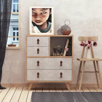 Dulap, Mod Design, Witlof, 70x88.6x40 cm, Stejar / Alb bce6 imagine