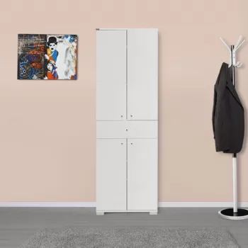 Dulap multifunctional, Adore, ADR-441-PP-1, 60x187x40 cm, PAL, Alb 4995 imagine