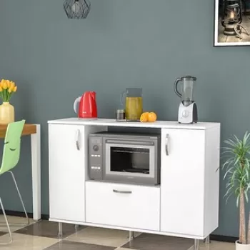 Dulap multifunctional, Coraline, Pietro, 120x86.5x36.5 cm, Alb 1231 imagine