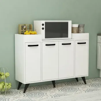 Dulap multifunctional, Coraline, Visar, 120x88.5x35 cm, PAL, Alb 8184 imagine