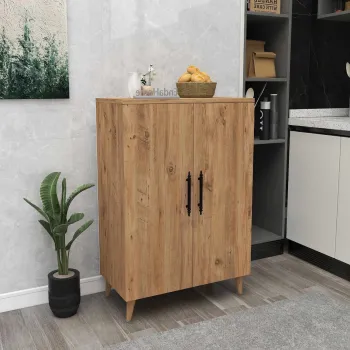 Dulap multifunctional, Hanah Home, 3 Raf 2 Kapak, 65x94.5x32 cm, Maro 36f6 imagine