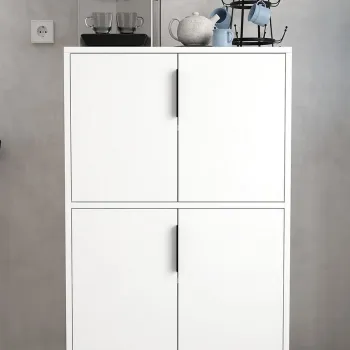 Dulap multifunctional, Hanah Home, Ada 1401, 72x114x36.5 cm, PAL, Alb a10d imagine