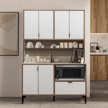 Dulap multifunctional, Hanah Home, Arden Coffee, 127x190x44 cm, Alb fdb4 imagine