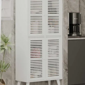 Dulap multifunctional, Hanah Home, Deneb, 70x160x33 cm, MDF LAMINAT, Alb 4a9b imagine