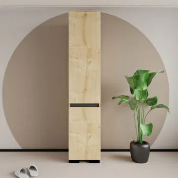 Dulap multifunctional, Hanah Home, Floransa 45, 45x210x45 cm, PAL MELAMINAT, Stejar safir / Antracit 7eeb imagine