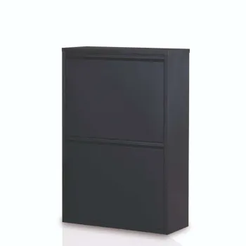 Dulap multifunctional, Hanah Home, Forto 4, 62x92x25 cm, 100% SHEET METAL, Negru 2fad imagine