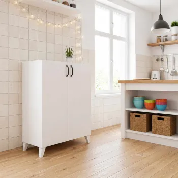 Dulap multifunctional, Hanah Home, Kubo, 72x88x32 cm, PAL, Alb 0e6e imagine