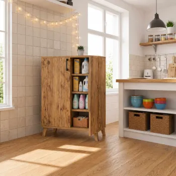 Dulap multifunctional, Hanah Home, Kubo, 72x88x32 cm, PAL, Maro 1b3b imagine
