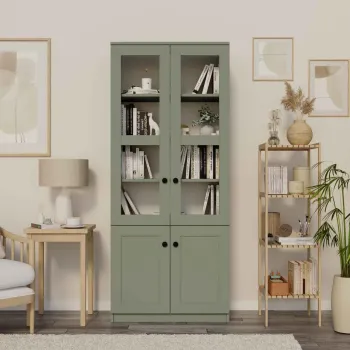 Dulap multifunctional, Hanah Home, Lisa 1600-135, 80x190x37 cm, PAL, Verde 277c imagine