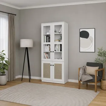 Dulap multifunctional, Hanah Home, Lisa 1600-202, 80x190x37 cm, PAL, Alb 5376 imagine