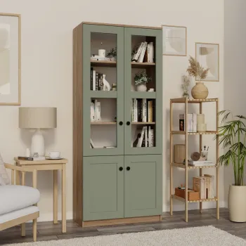 Dulap multifunctional, Hanah Home, Lisa 1600-228, 80x190x37 cm, Verde 986a imagine