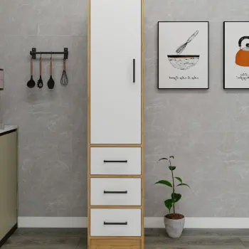 Dulap multifunctional, Hanah Home, Modera, 40x181.8x40 cm, PAL, Stejar Safir / Alb 541e imagine