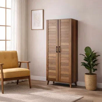 Dulap multifunctional, Hanah Home, Panjur, 60x135x36 cm, Maro b7d5 imagine