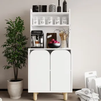 Dulap multifunctional, Hanah Home, Parma 2, 70x155x40 cm, PAL, Alb eb29 imagine