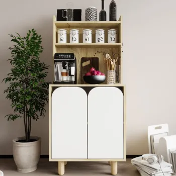 Dulap multifunctional, Hanah Home, Parma 2, 70x155x40 cm, PAL, Stejar Safir / Alb 5aab imagine