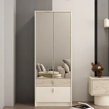 Dulap multifunctional, Hanah Home, Valento, 70x180x40 cm, Piatra Lunii / Travertin 2704 imagine