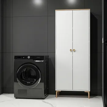 Dulap multifunctional, Hanah Home, Viona, 70x180x35 cm, Cos adanc / Alb 3521 imagine