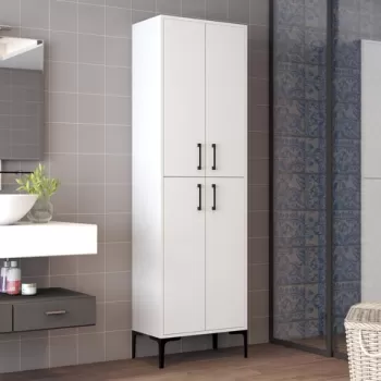 Dulap multifunctional, Hommy Craft, Berlin A, 60 x 200 x 35 cm, pal melaminat, alb 0130 imagine